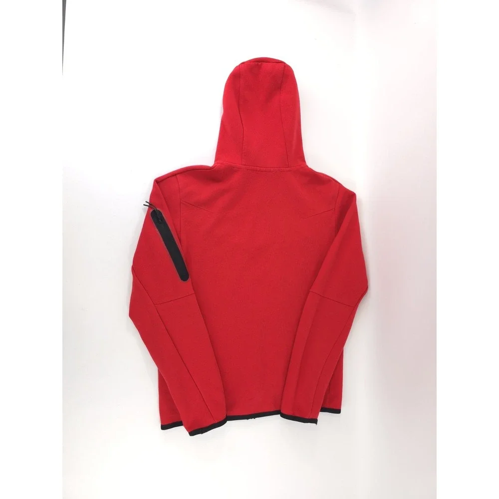 Nike Hoodie Mens Small Red Tech Fleece Windrunner Full Zip Hoody PLS Read